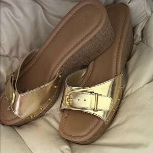 Metallic Gold Wedges